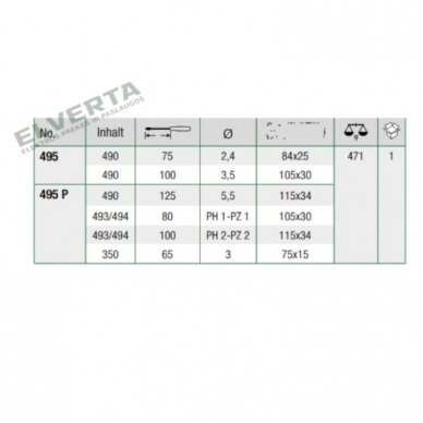 Atsuktuvų rinkinys elektrikams PADRE, 6 vnt., No.495 1