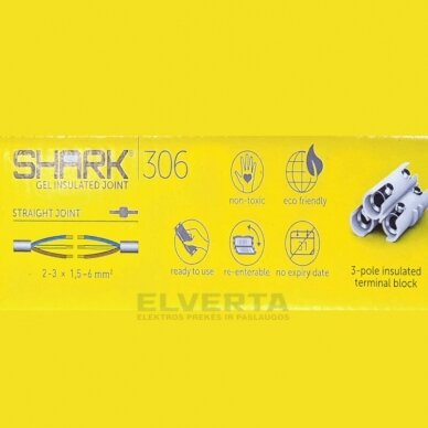 Gelinė mova 1.5-6mm2 IP68 Shark306 3