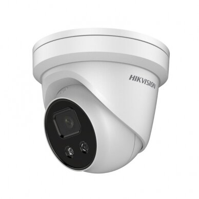 IP lauko kamera DS-2CD2346G2-IU F2.8 4MP, DOME Hikvision, balta