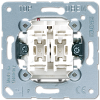 Jungiklio mechanizmas, 2 klavišų, be rėmelio, 505U, JUNG