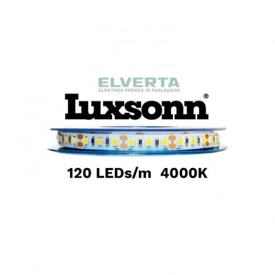 LED juosta 16W/m, 24VDC, 120LED/m,  4000K Luxsonn 1