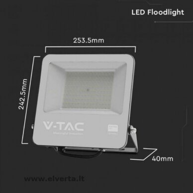 LED prožektorius 100W, 11480lm, 4000K, juodas, Samsung LED, PRO-S V-TAC VT-44101 2